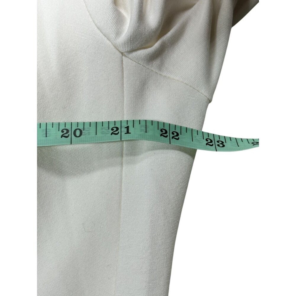 DG2 Diane Gilman Blazer Womens 1X White Zip Pocket Knit Open‎ Front Jacket - Picture 12 of 13